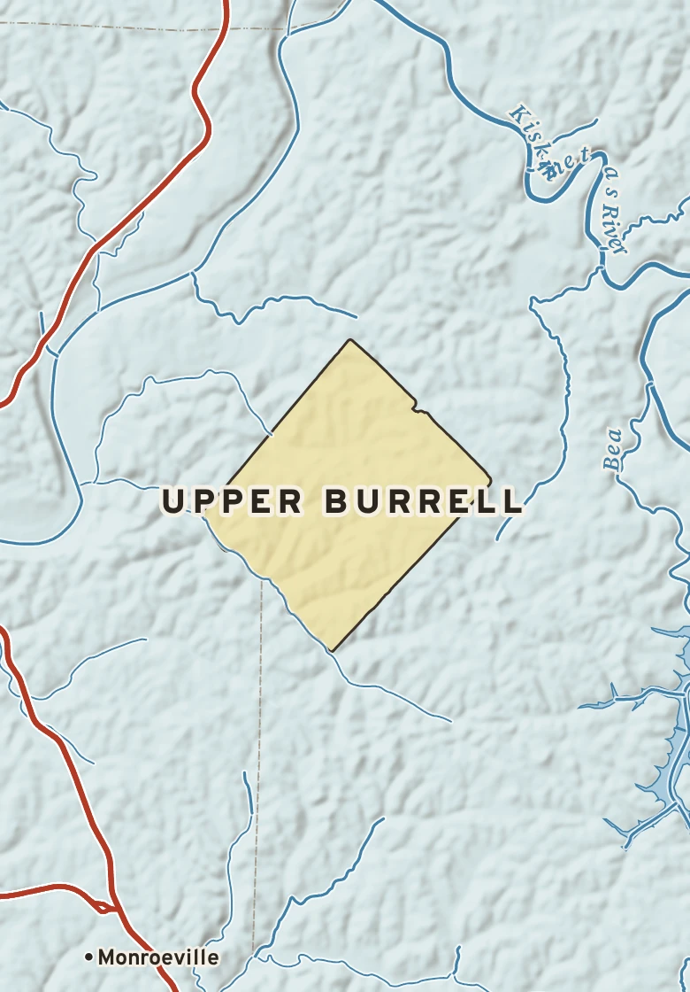 Atlas plate of Upper Burrell, Pennsylvania.