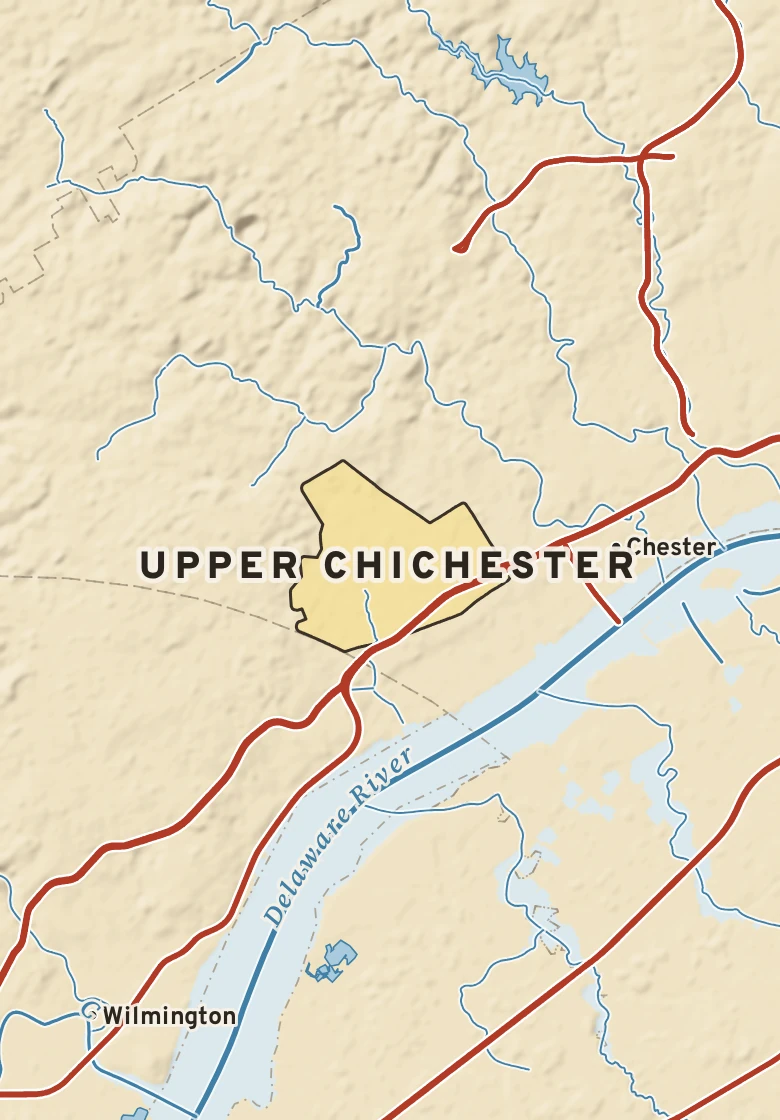 Atlas plate of Upper Chichester, Pennsylvania.