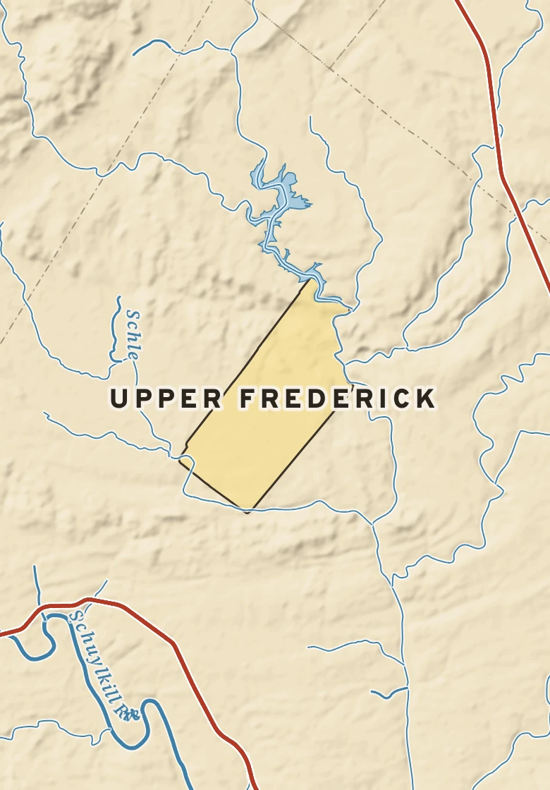 Atlas plate of Upper Frederick, Pennsylvania.