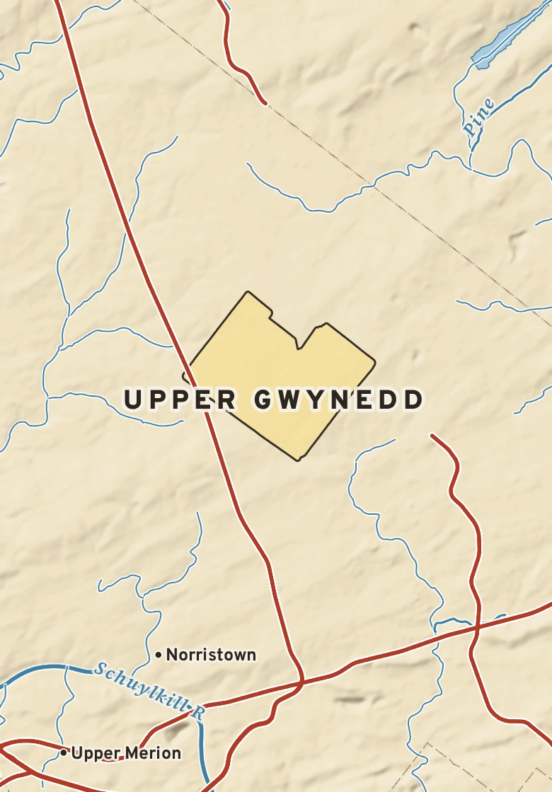 Atlas plate of Upper Gwynedd, Pennsylvania.
