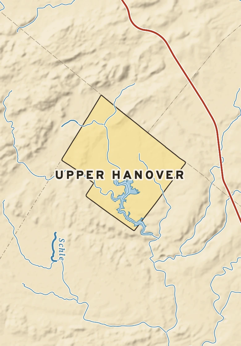 Atlas plate of Upper Hanover, Pennsylvania.