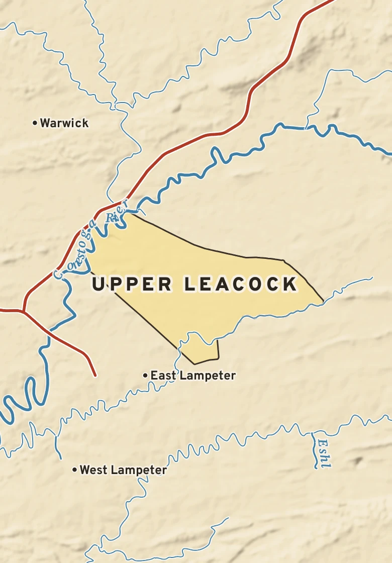 Atlas plate of Upper Leacock, Pennsylvania.