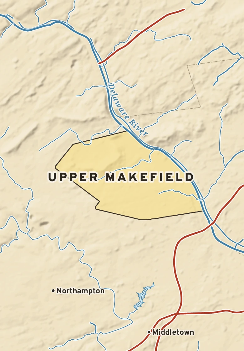 Atlas plate of Upper Makefield, Pennsylvania.