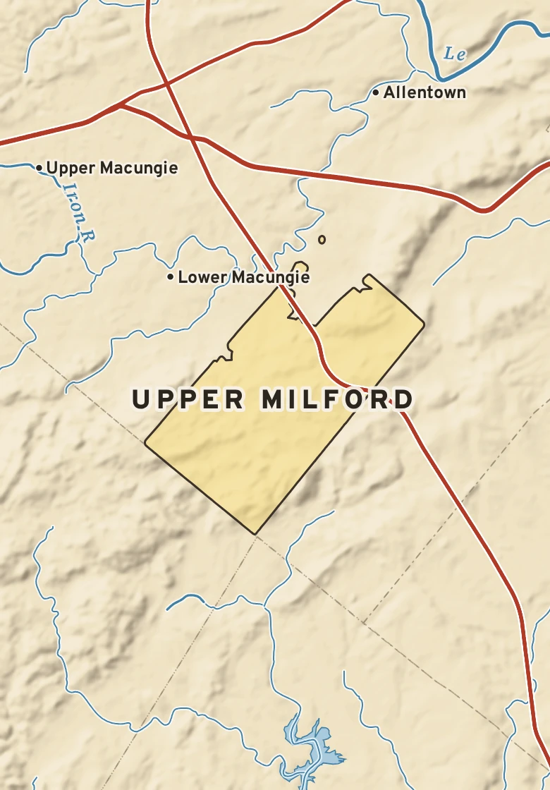 Atlas plate of Upper Milford, Pennsylvania.