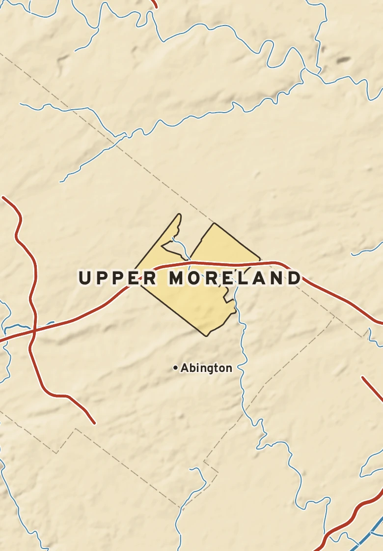 Atlas plate of Upper Moreland, Pennsylvania.