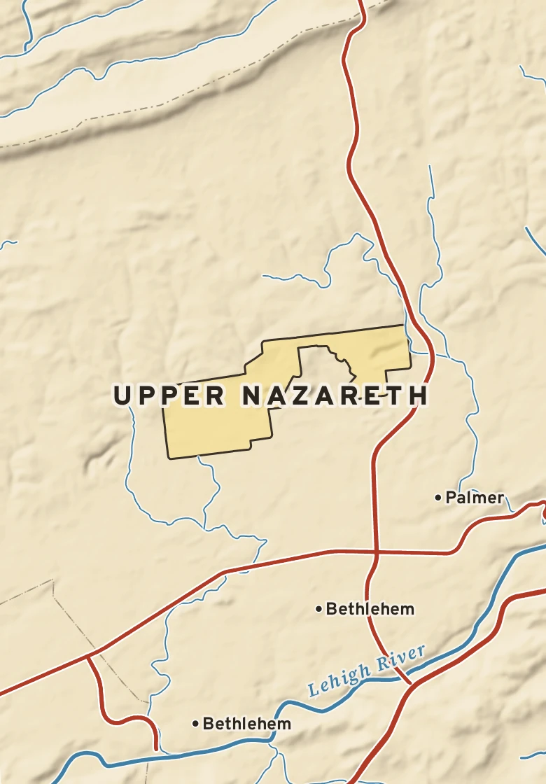 Atlas plate of Upper Nazareth, Pennsylvania.