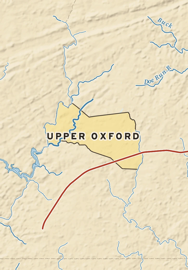 Atlas plate of Upper Oxford, Pennsylvania.