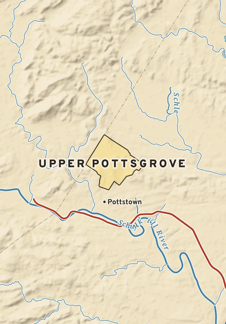 Atlas plate of Upper Pottsgrove, Pennsylvania.
