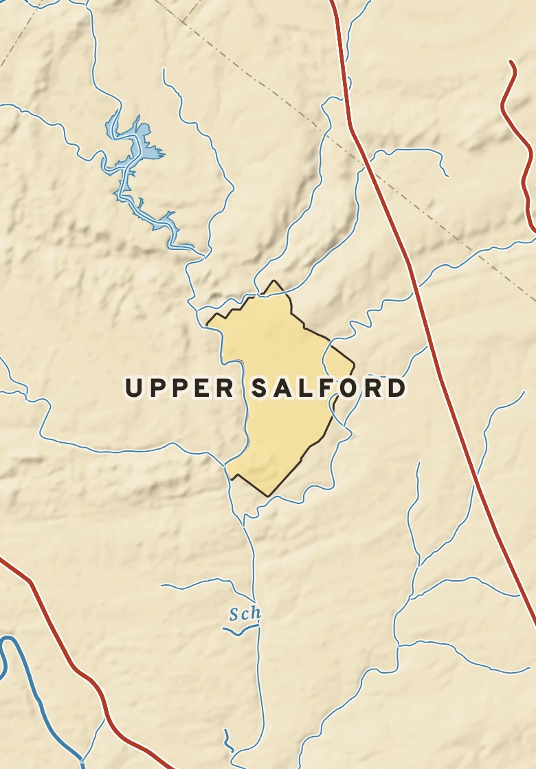 Atlas plate of Upper Salford, Pennsylvania.