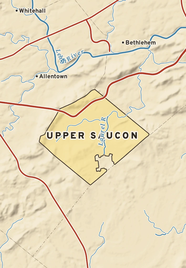 Atlas plate of Upper Saucon, Pennsylvania.
