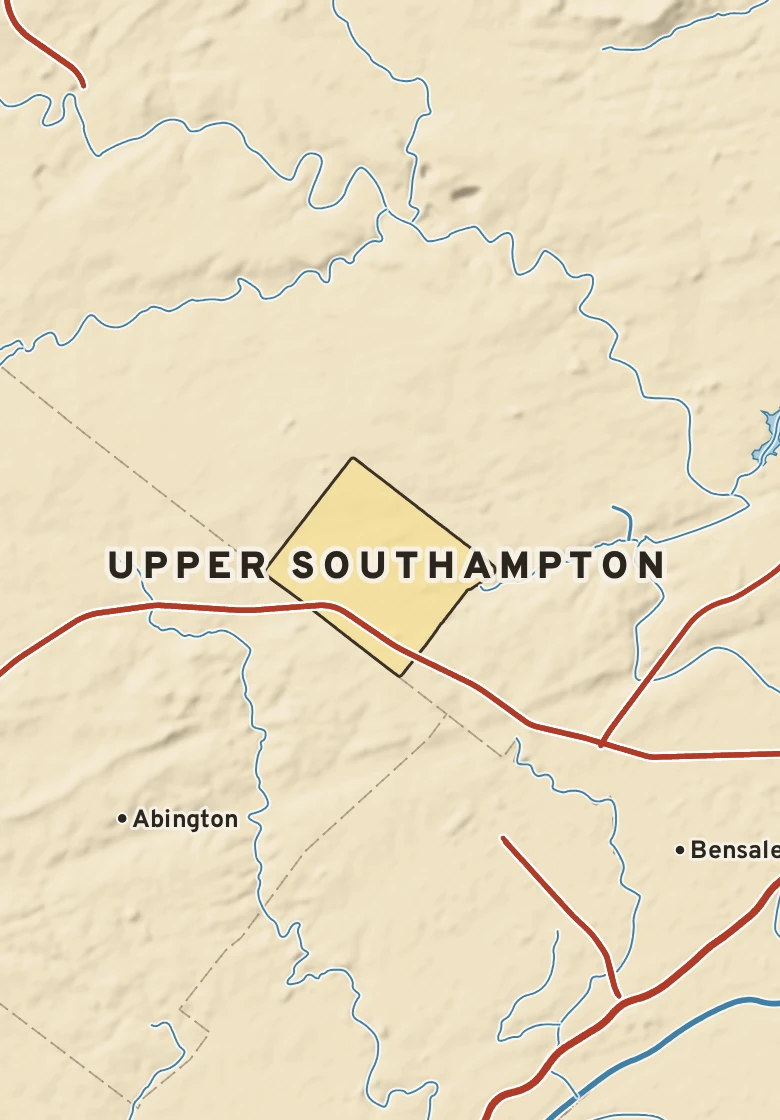 Atlas plate of Upper Southampton, Pennsylvania.