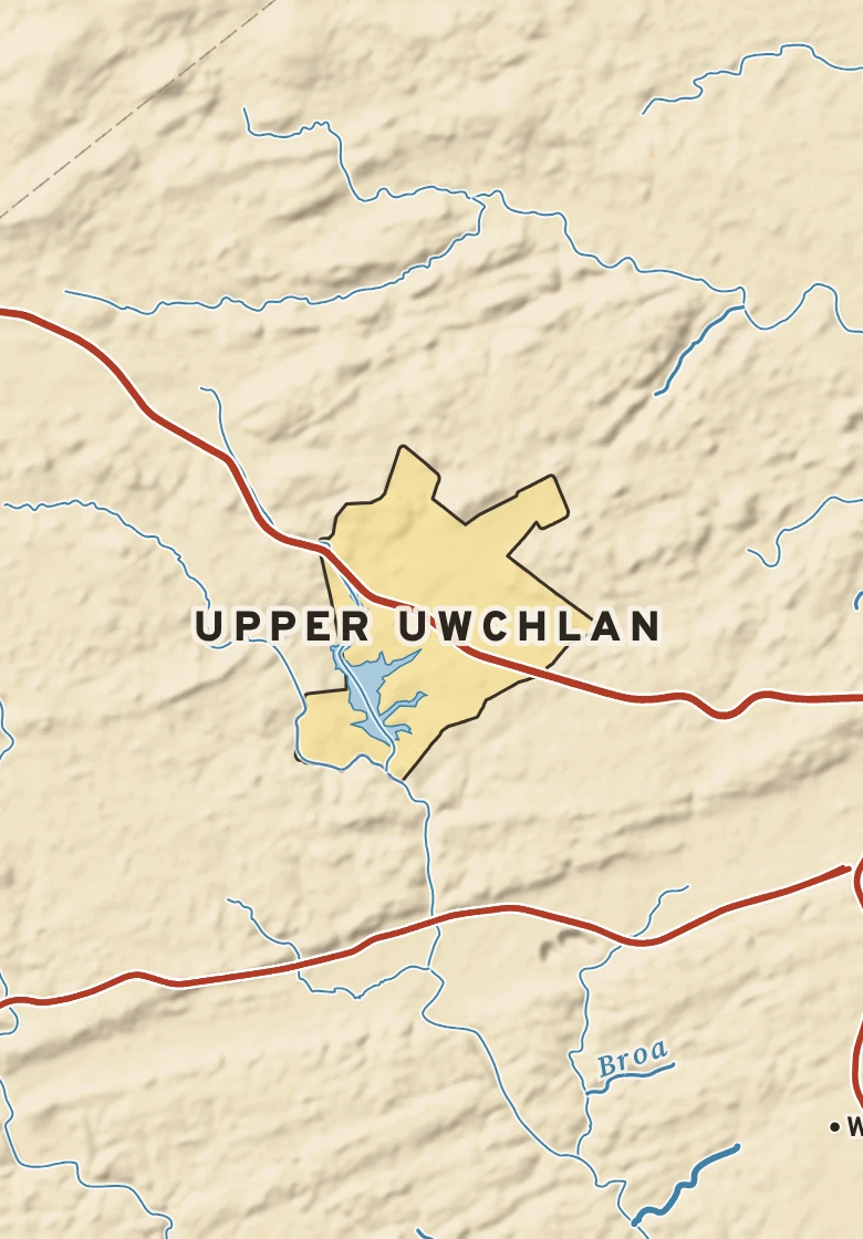 Atlas plate of Upper Uwchlan, Pennsylvania.