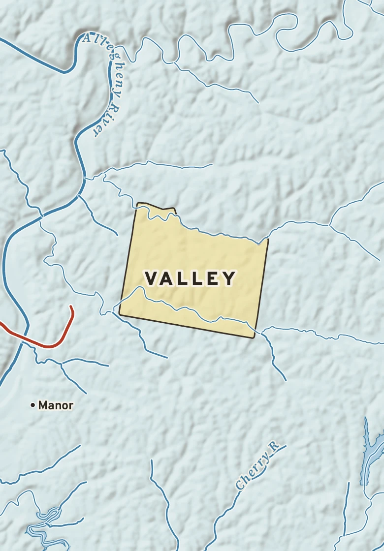 Atlas plate of Valley, Pennsylvania.
