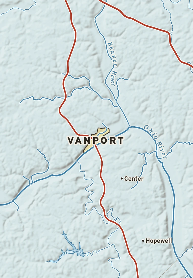 Atlas plate of Vanport, Pennsylvania.