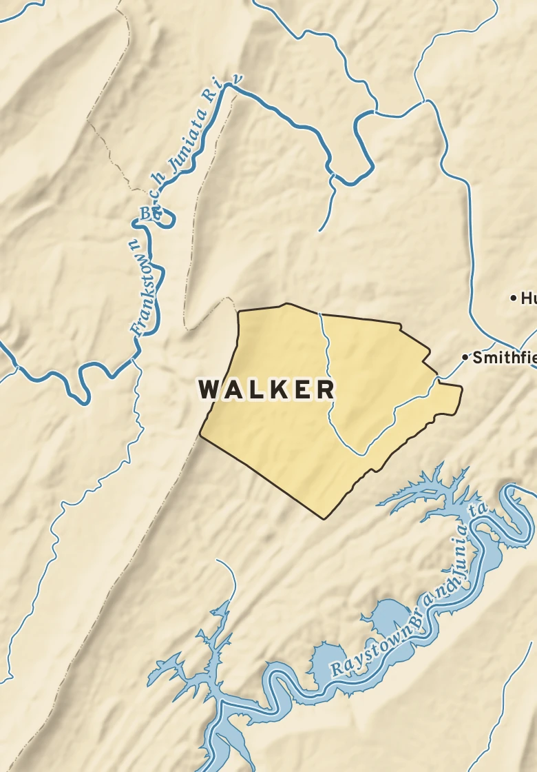 Atlas plate of Walker, Pennsylvania.