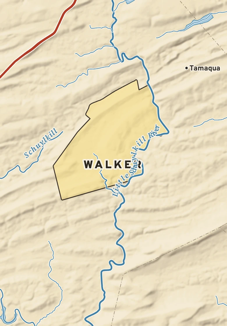 Atlas plate of Walker, Pennsylvania.