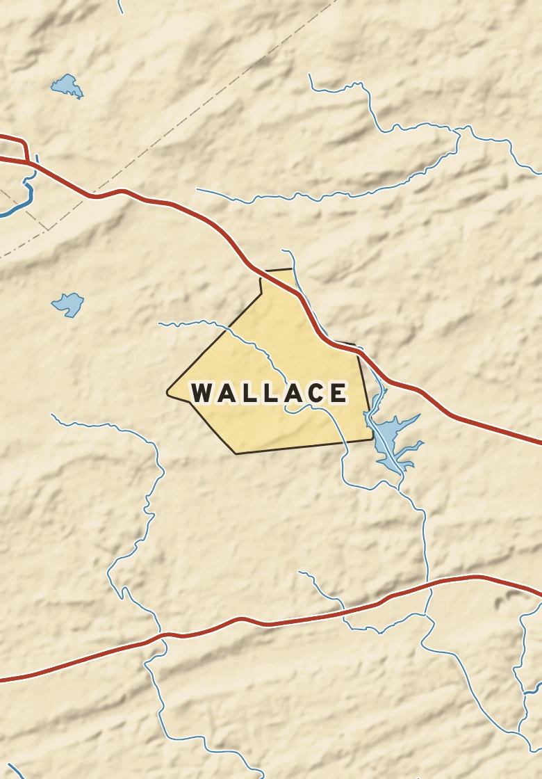 Atlas plate of Wallace, Pennsylvania.