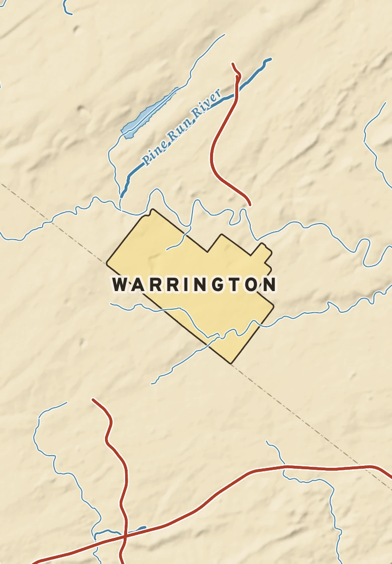 Atlas plate of Warrington, Pennsylvania.