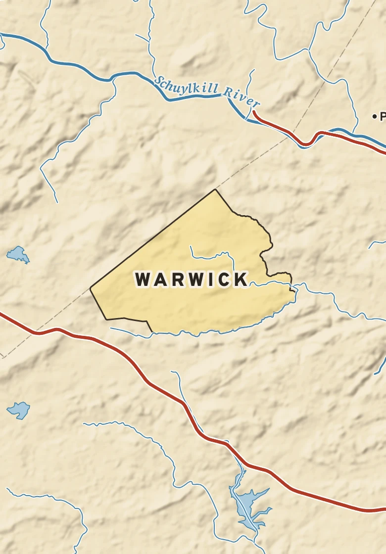 Atlas plate of Warwick, Pennsylvania.