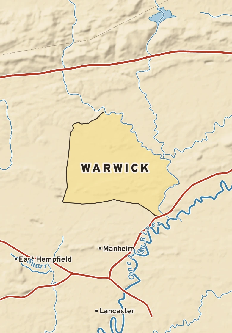 Atlas plate of Warwick, Pennsylvania.