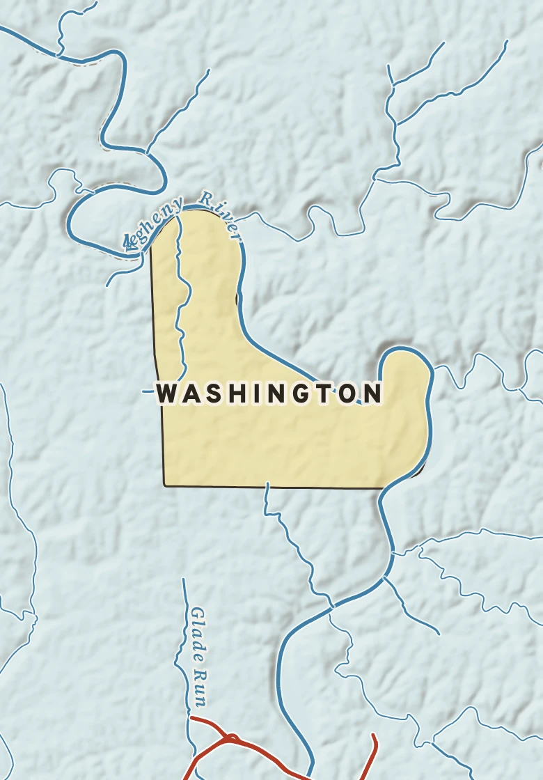 Atlas plate of Washington, Pennsylvania.