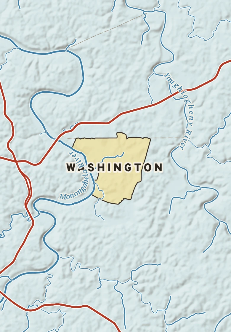 Atlas plate of Washington, Pennsylvania.