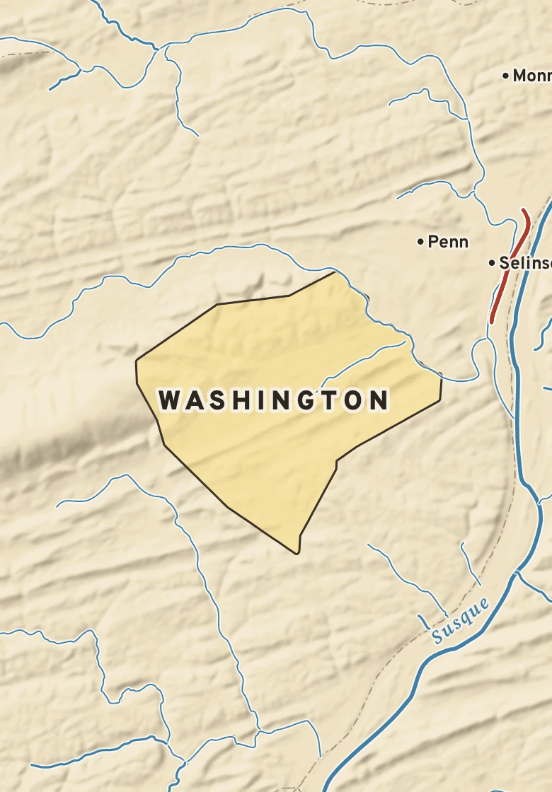 Atlas plate of Washington, Pennsylvania.
