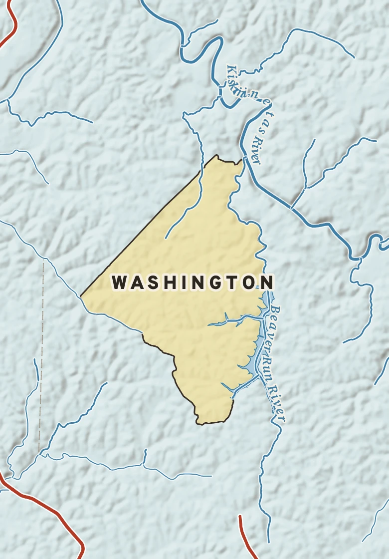 Atlas plate of Washington, Pennsylvania.