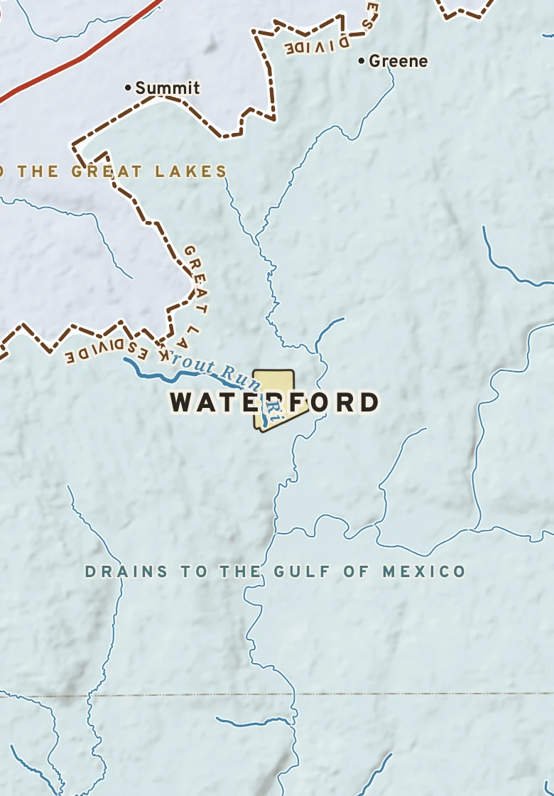 Atlas plate of Waterford, Pennsylvania.