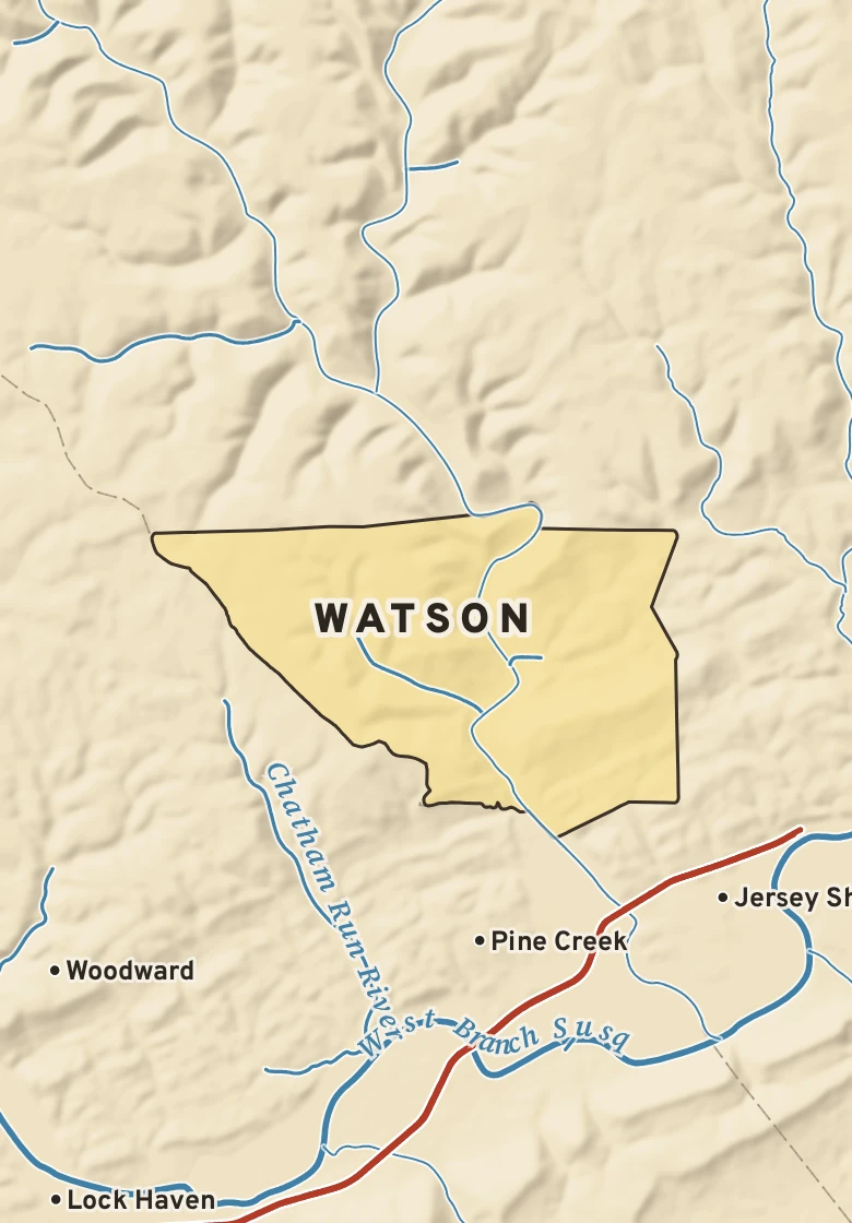 Atlas plate of Watson, Pennsylvania.