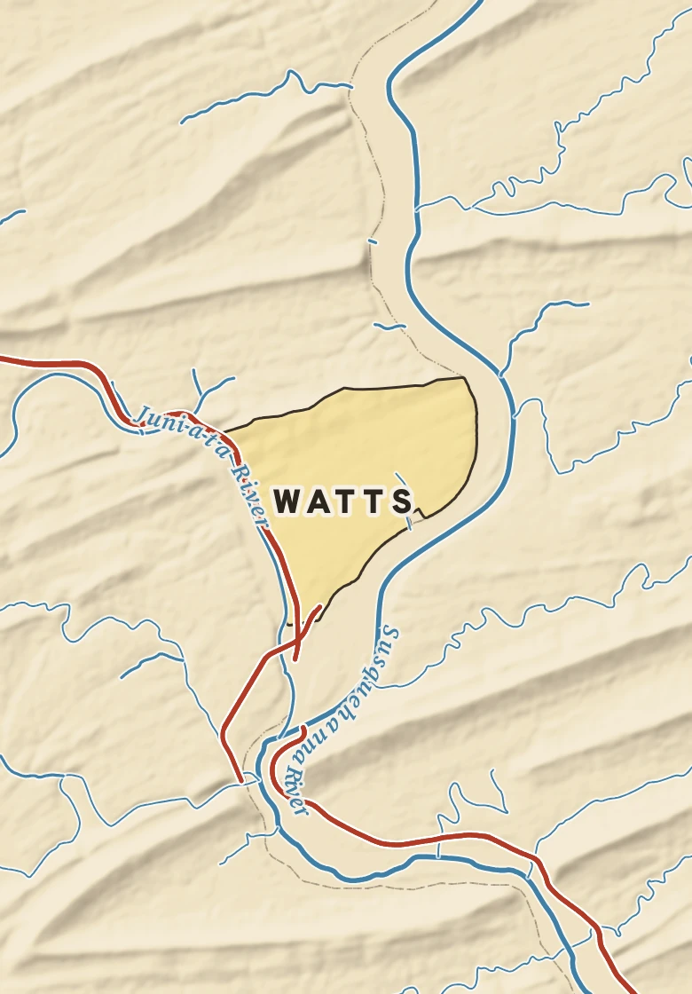 Atlas plate of Watts, Pennsylvania.