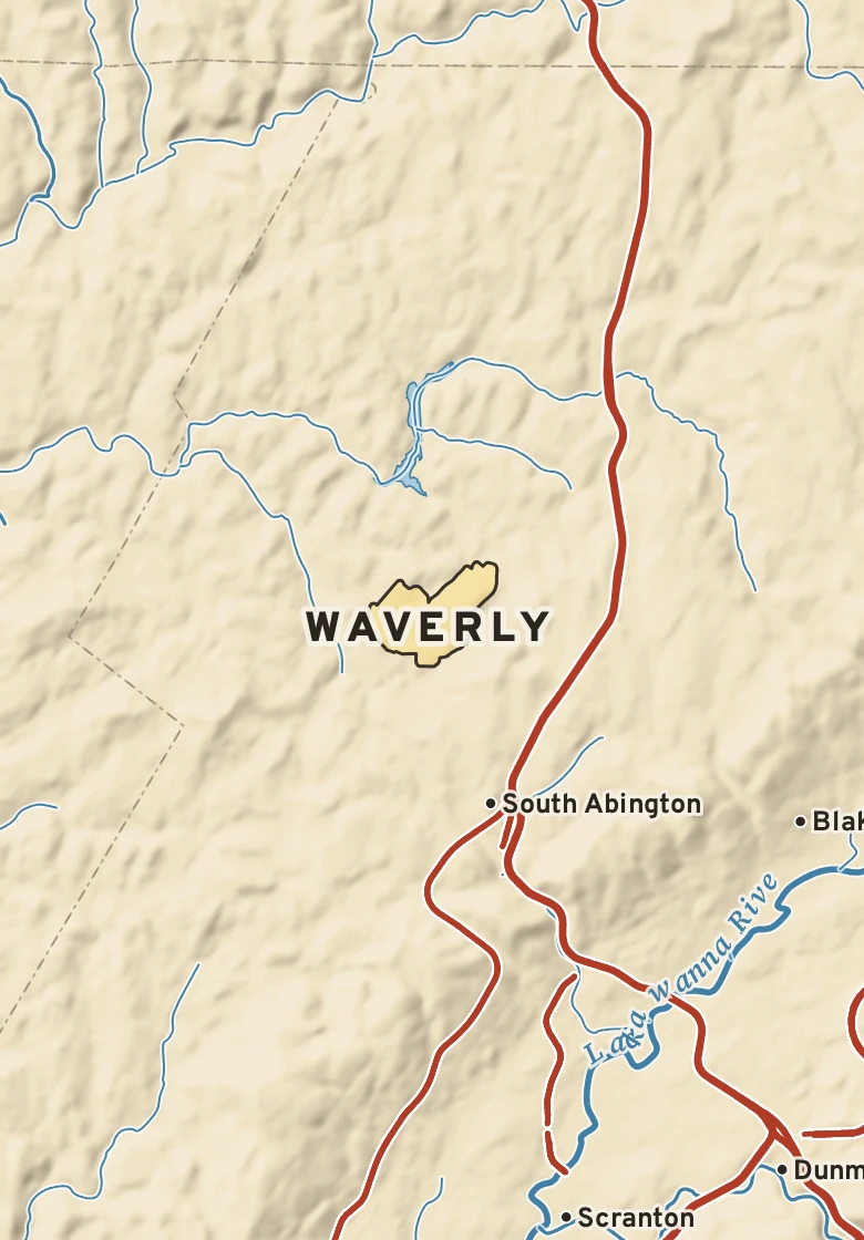 Atlas plate of Waverly, Pennsylvania.