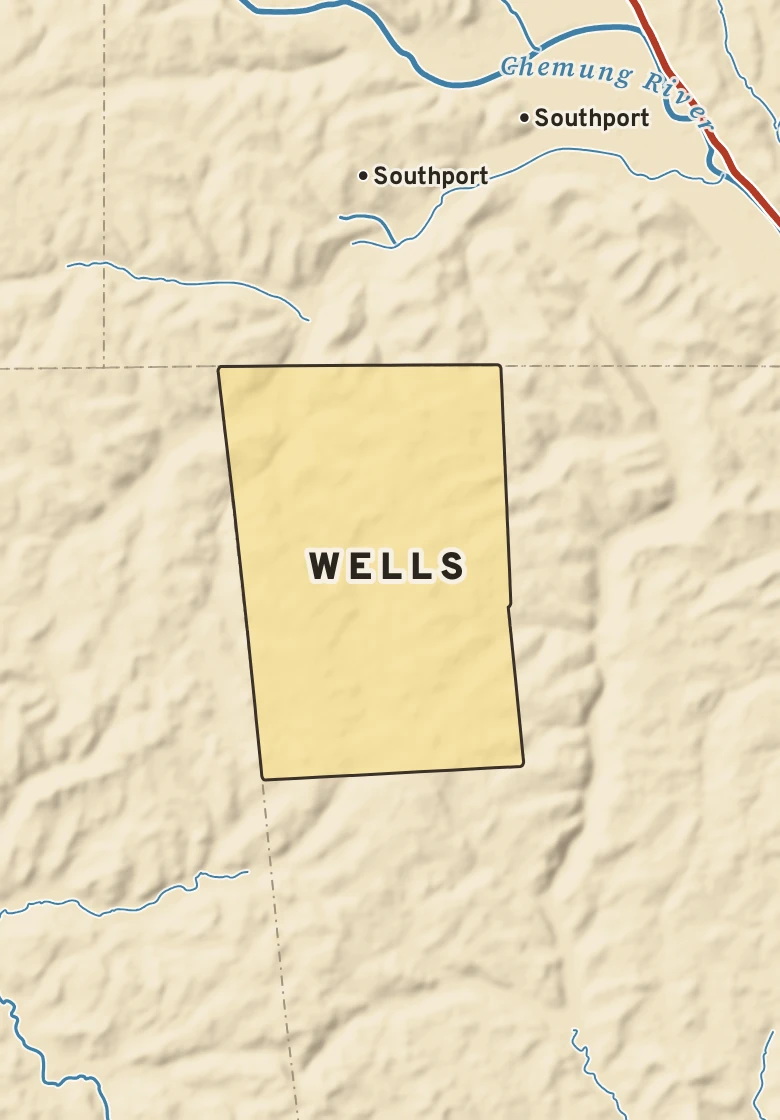 Atlas plate of Wells, Pennsylvania.
