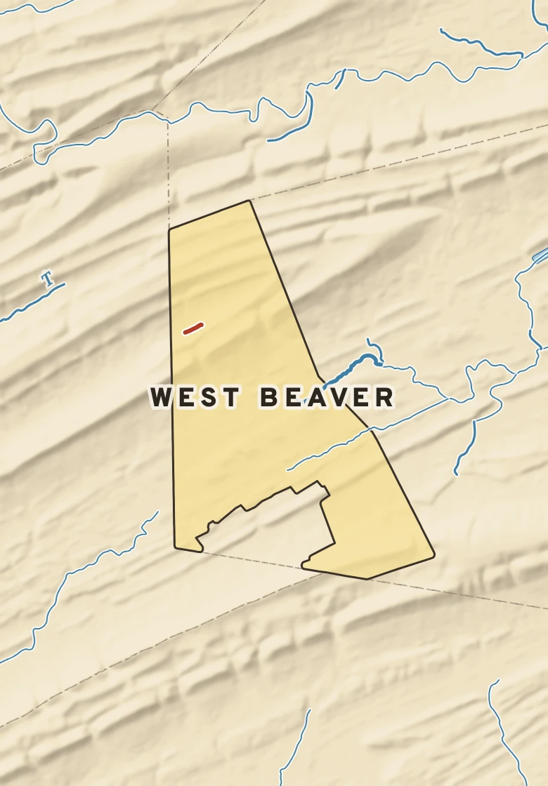 Atlas plate of West Beaver, Pennsylvania.