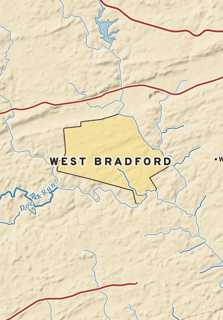 Atlas plate of West Bradford, Pennsylvania.