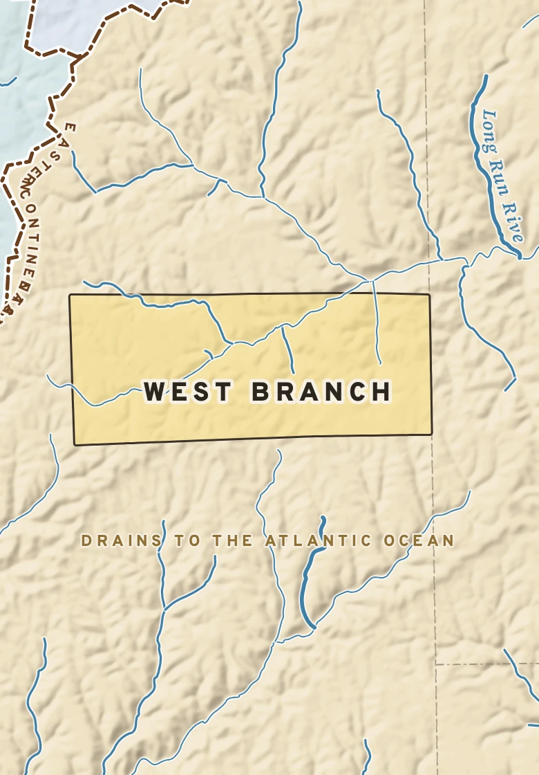 Atlas plate of West Branch, Pennsylvania.