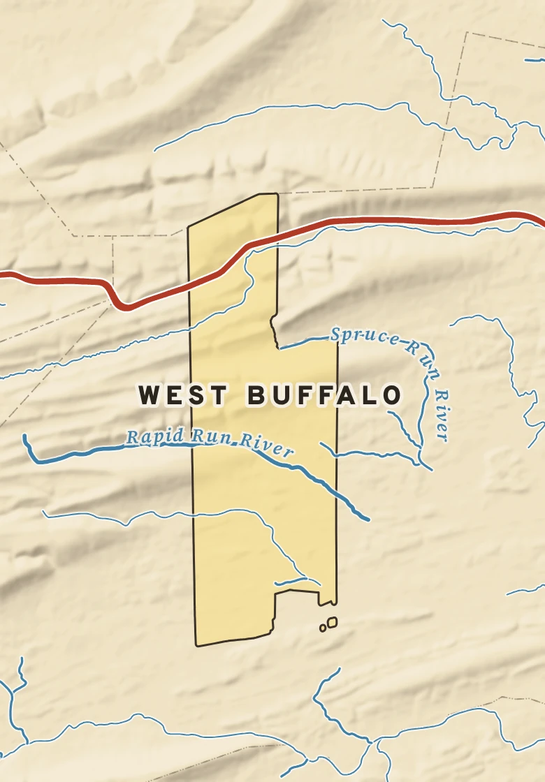 Atlas plate of West Buffalo, Pennsylvania.