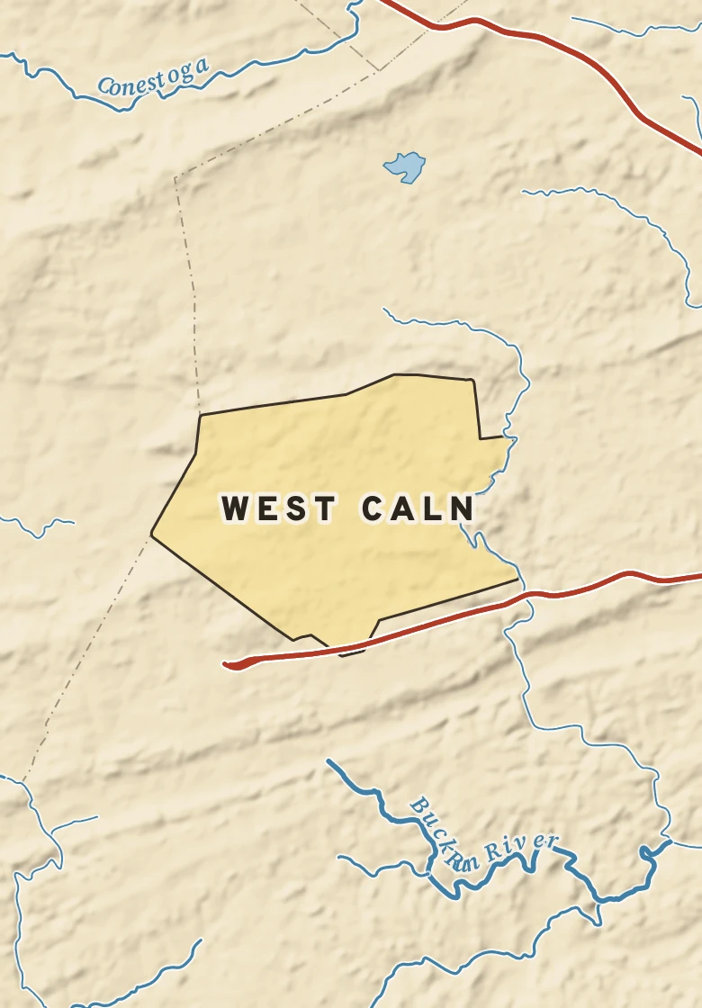 Atlas plate of West Caln, Pennsylvania.