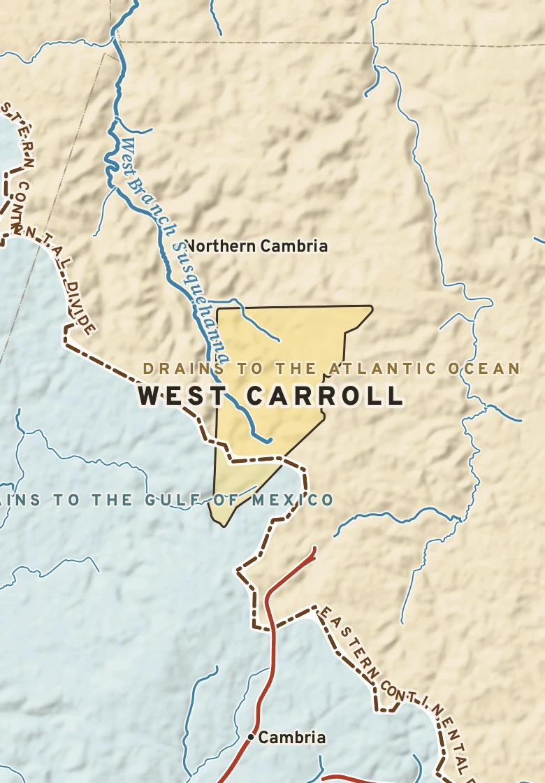 Atlas plate of West Carroll, Pennsylvania.