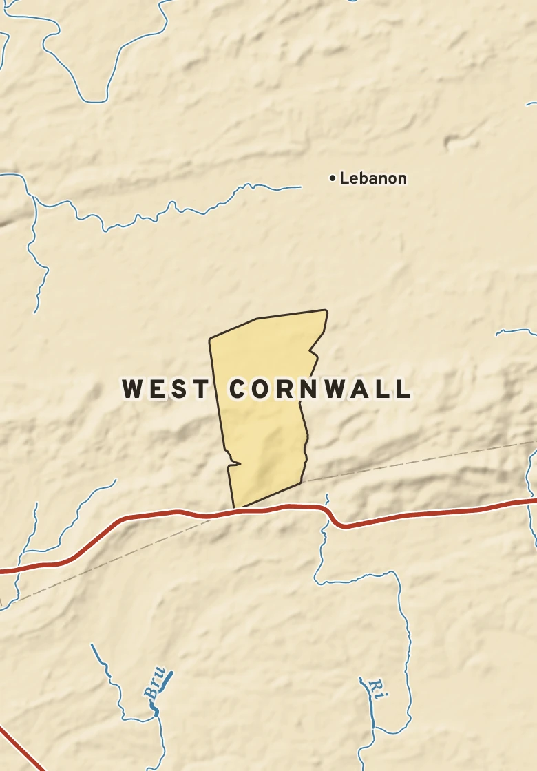Atlas plate of West Cornwall, Pennsylvania.