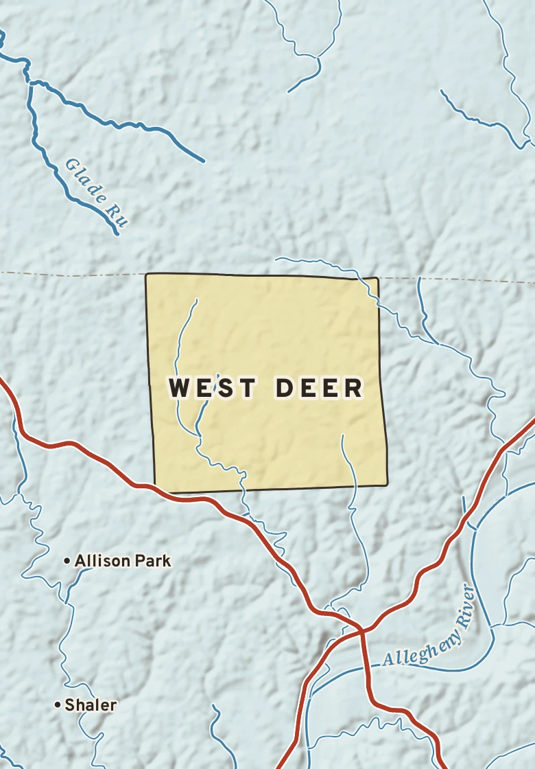 Atlas plate of West Deer, Pennsylvania.