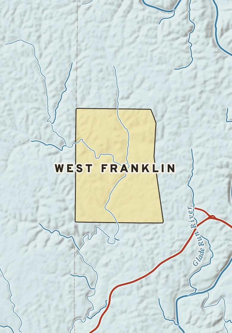 Atlas plate of West Franklin, Pennsylvania.