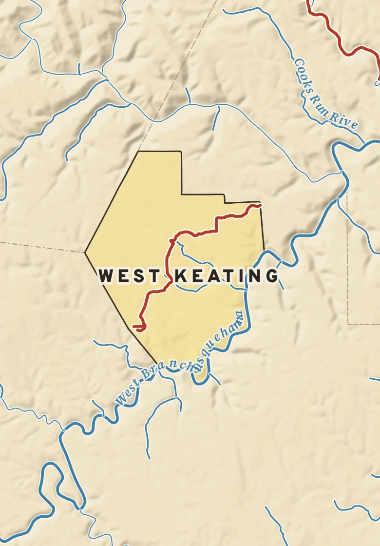 Atlas plate of West Keating, Pennsylvania.