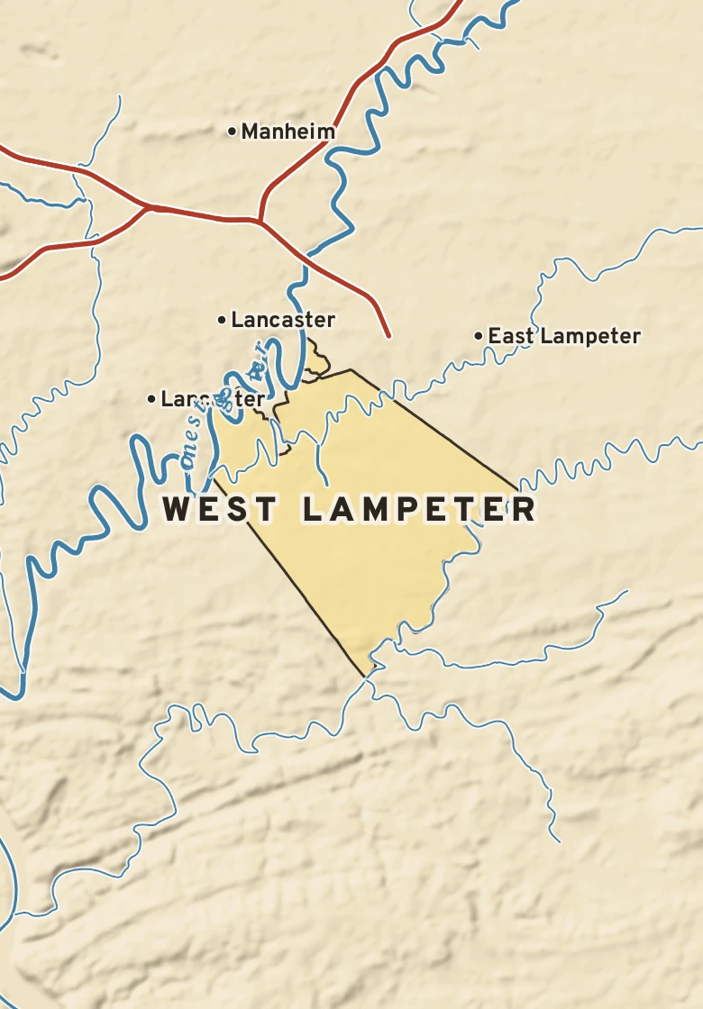 Atlas plate of West Lampeter, Pennsylvania.