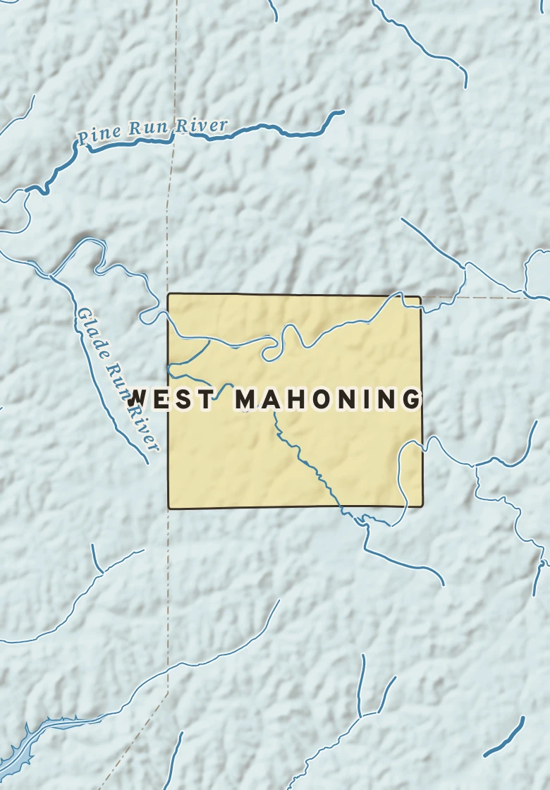 Atlas plate of West Mahoning, Pennsylvania.