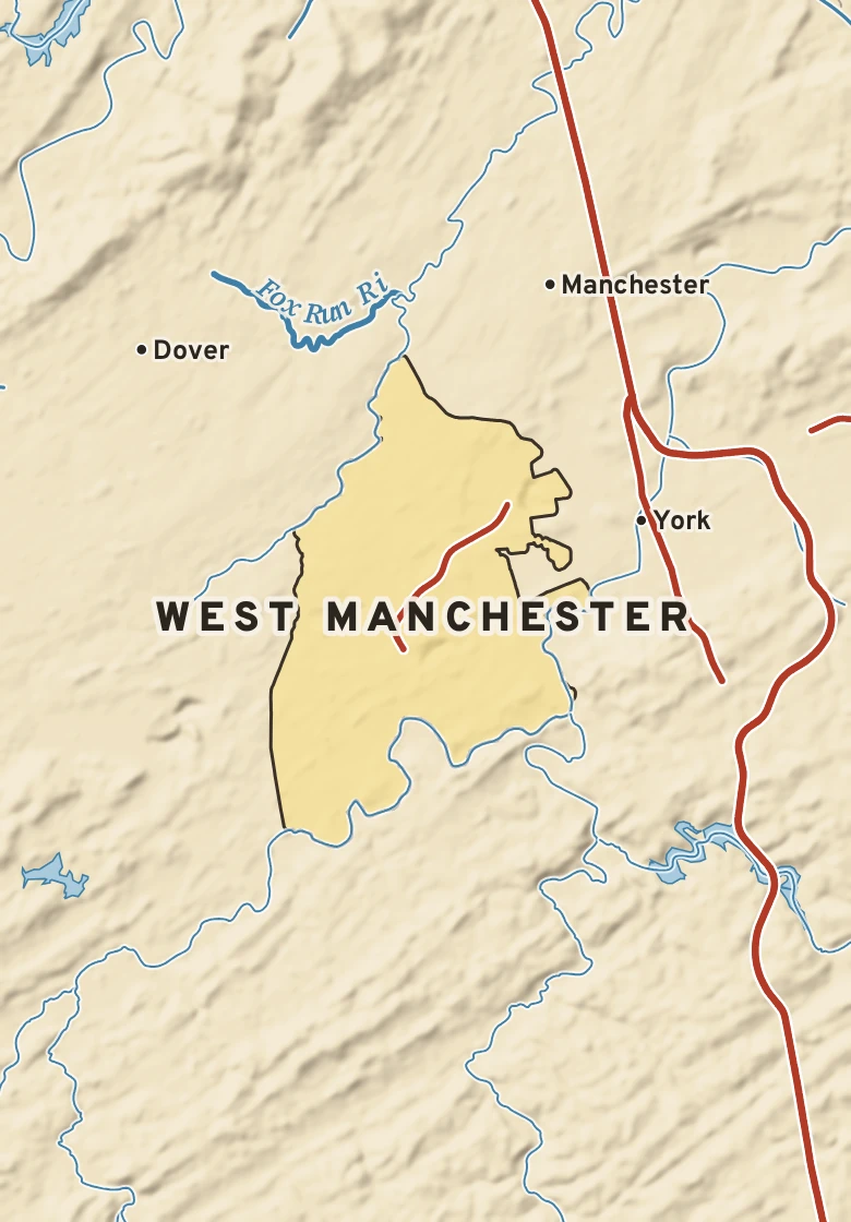 Atlas plate of West Manchester, Pennsylvania.