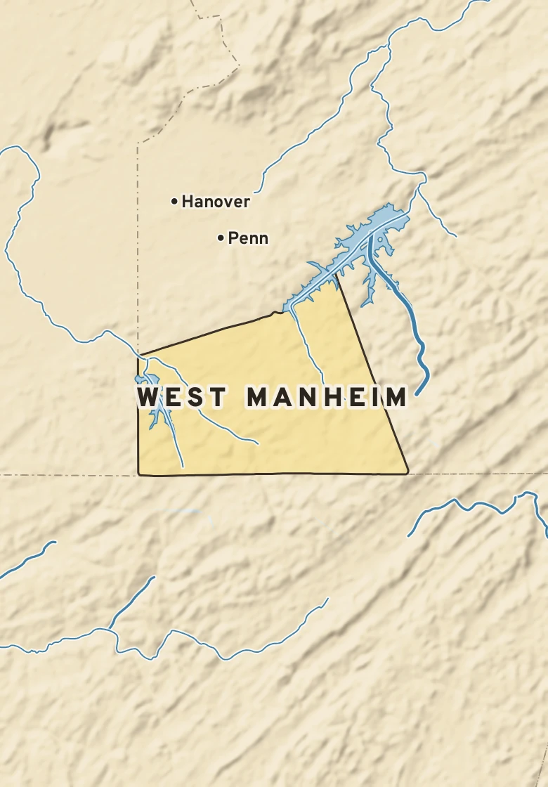 Atlas plate of West Manheim, Pennsylvania.