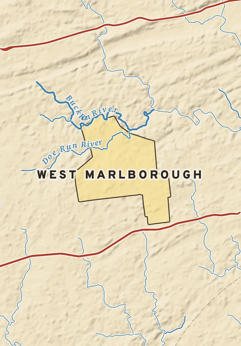 Atlas plate of West Marlborough, Pennsylvania.