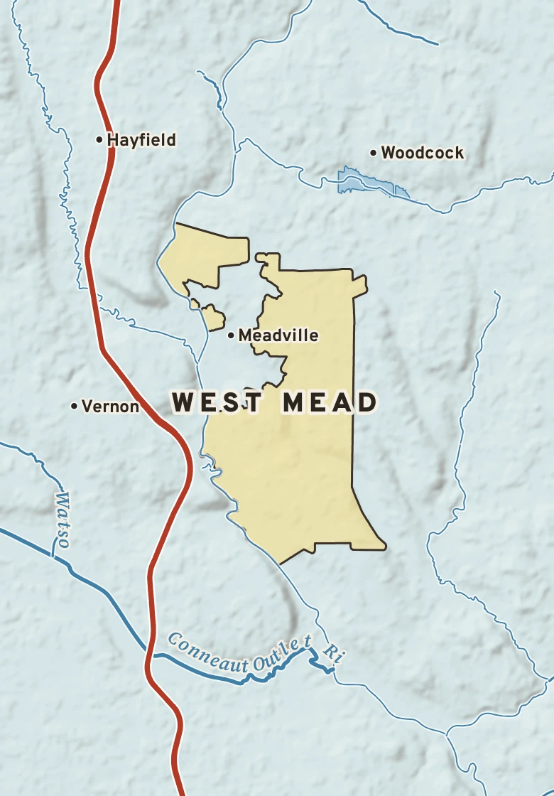 Atlas plate of West Mead, Pennsylvania.