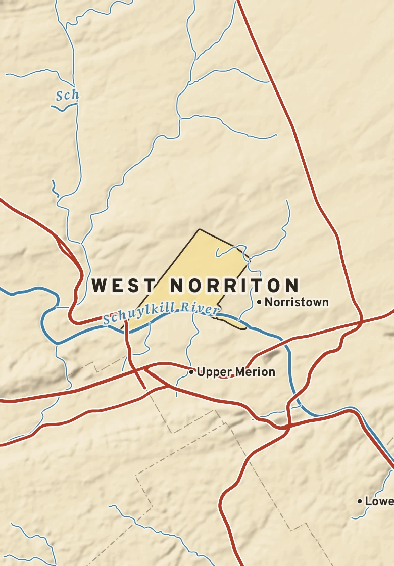 Atlas plate of West Norriton, Pennsylvania.